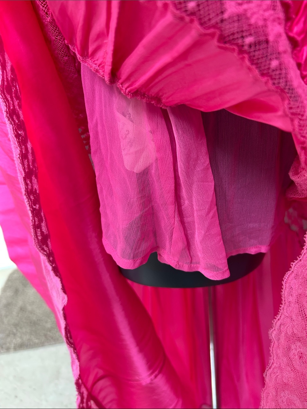 LoveShackFancy Hot Pink Halter Maxi Dress - As Is - Picture 10 of 16